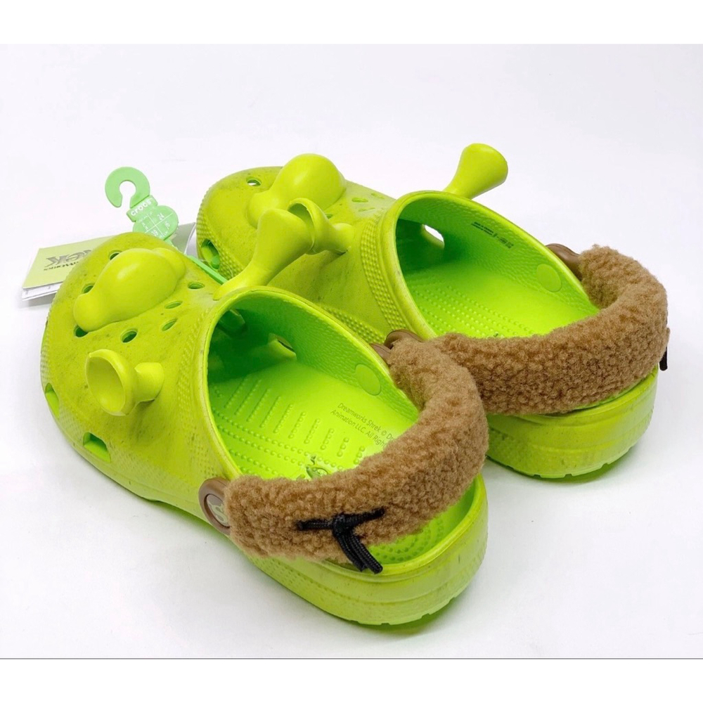 Boys Crocs Shrek Classic Clogs Green Brown Size J2 (Little Boy) - Picture 4 of 4